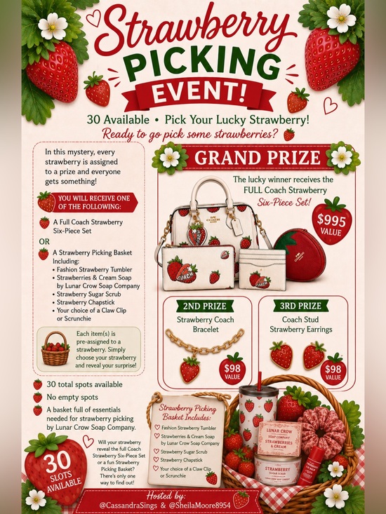Coach Other - Strawberry 🍓picking event with the bag babes 🍓🍓
